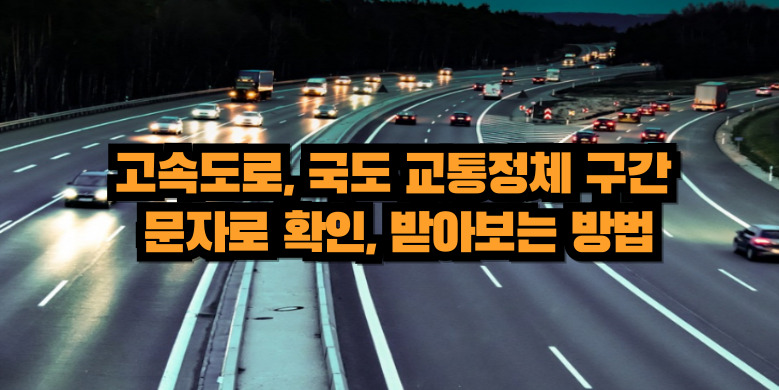 고속도로와 국도 정체구간 확인하는 방법