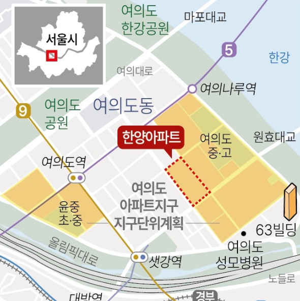 여의도 한양아파트 재건축 상황 및 디에이치 여의도 퍼스트 투자전망 7 입지