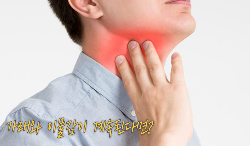 가래와 이물감이 계속된다? 역류성 인후염 증상과 치료후기 4 가래와 이물감