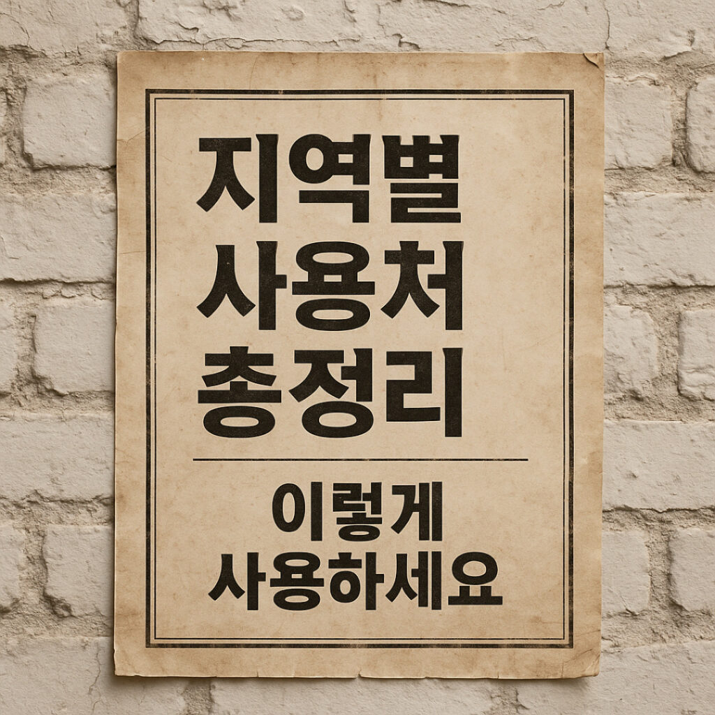 지역별 사용처