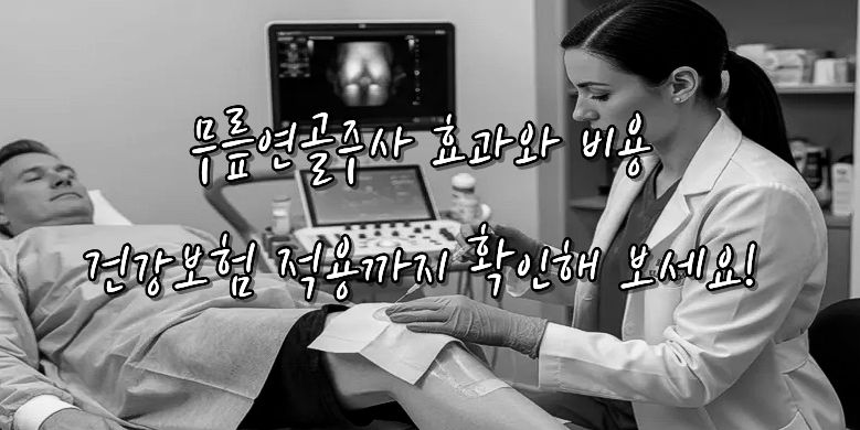 무릎연골주사 진짜 효과 있을까? 직접 맞아본 후기와 추천 영양제까지 총정리! 5 건강보험 적용