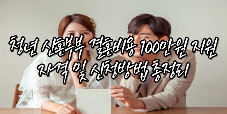 청년 신혼부부 결혼지원금