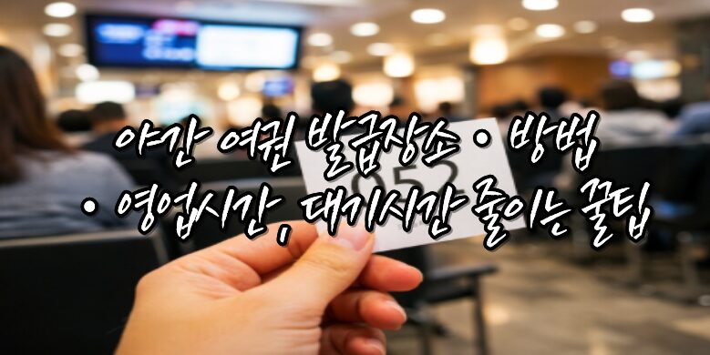 여권 갱신, 야간발급방법