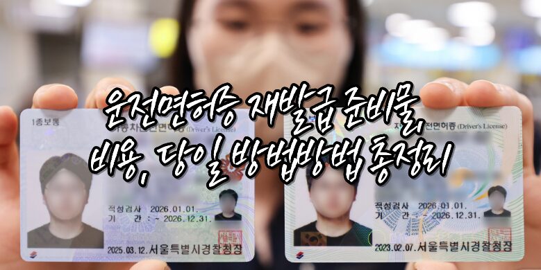 운전면허증 재발급 방법 총정리