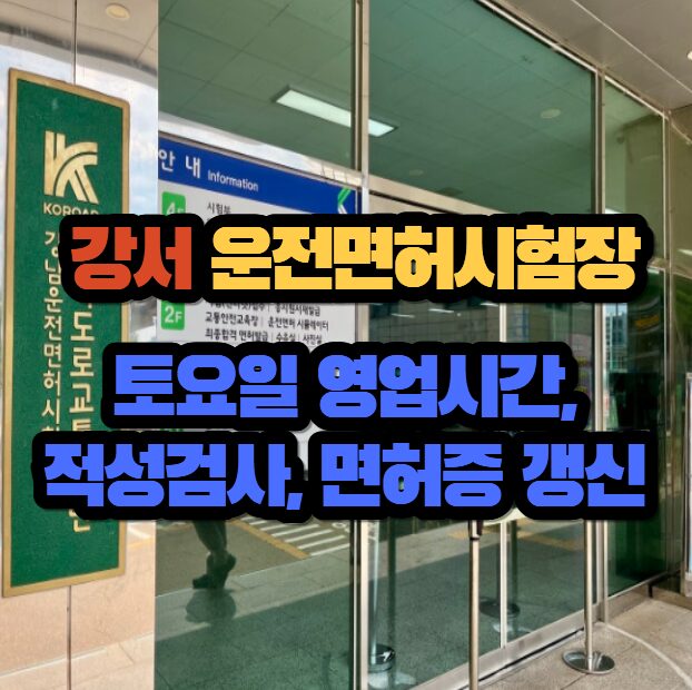강서 운전면허시험장 토요일 영업시간, 적성검사, 면허증 갱신 업무 5 image 8